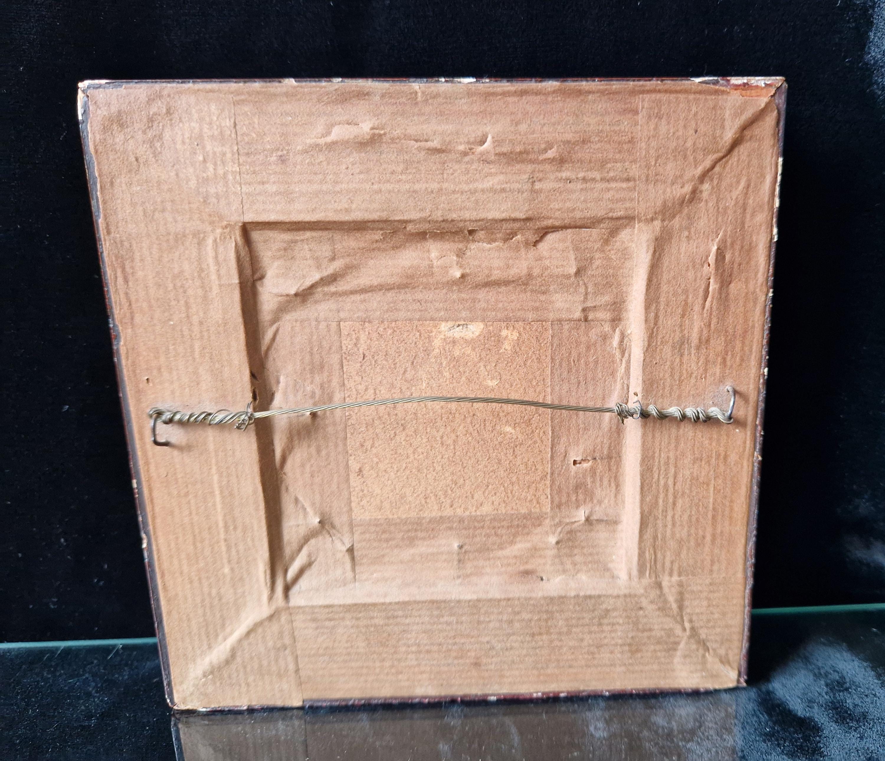 Fine Victorian Woven Silk Framed & Mounted Miniature Artwork 'Georgian Audience' Very Rare.