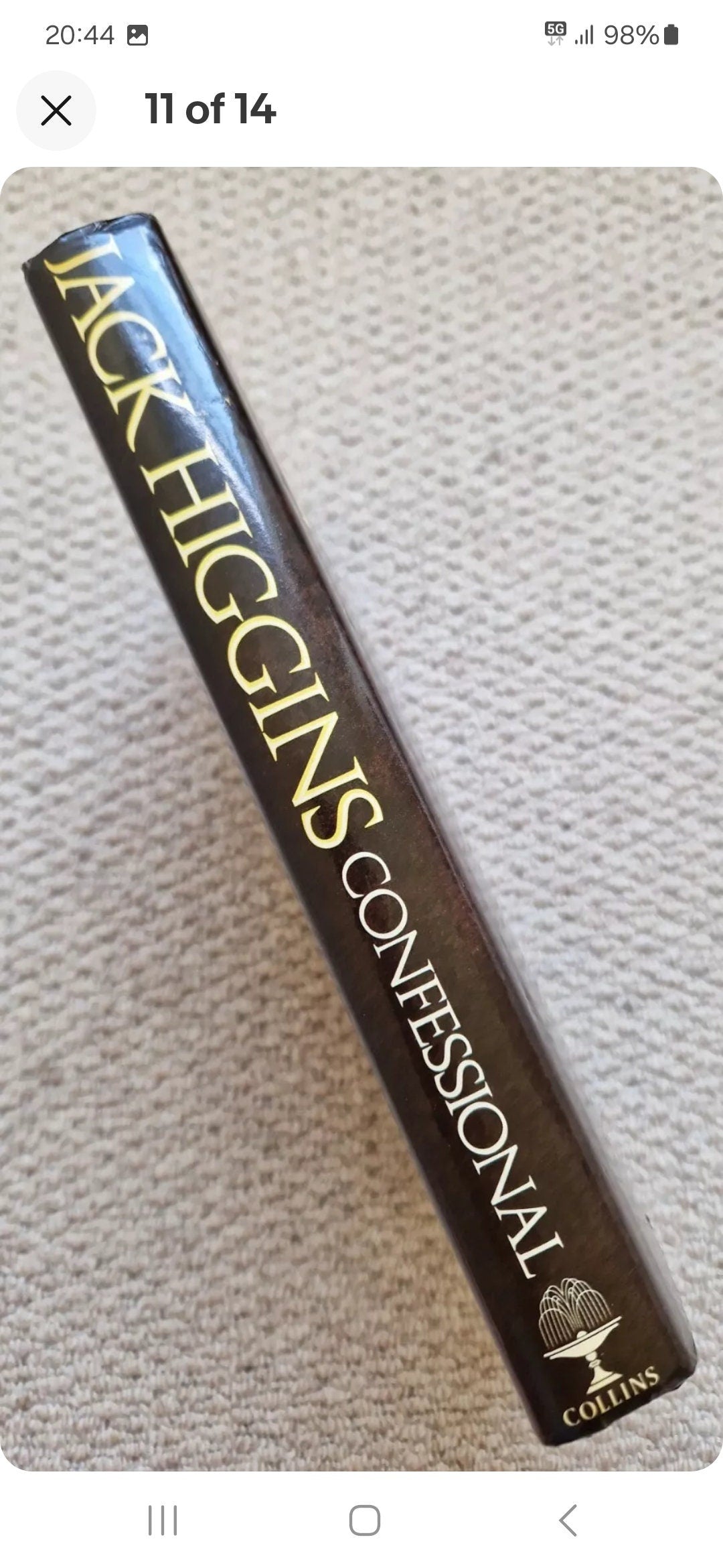 Confessional Jack Higgins First Edition Signed 1985 Hardback Collins VGC