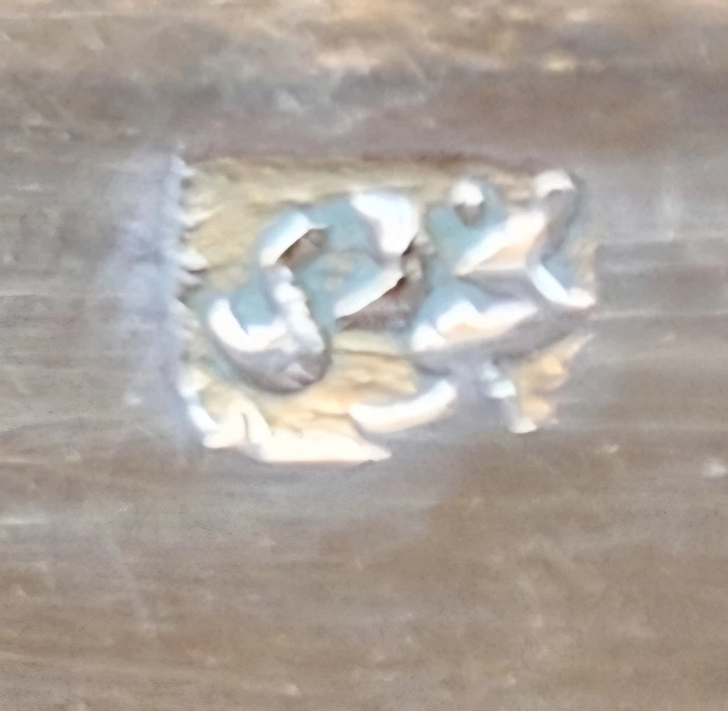 Antique Heavy White & Gold Metal Hand Chased Decorative Desk Box