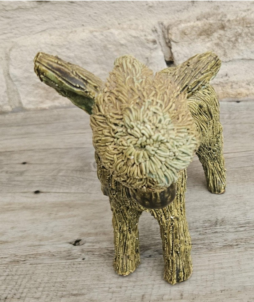 Vintage Yare Designs Spagetti Donkey Figure Ornament Made in England Mcm Donkey