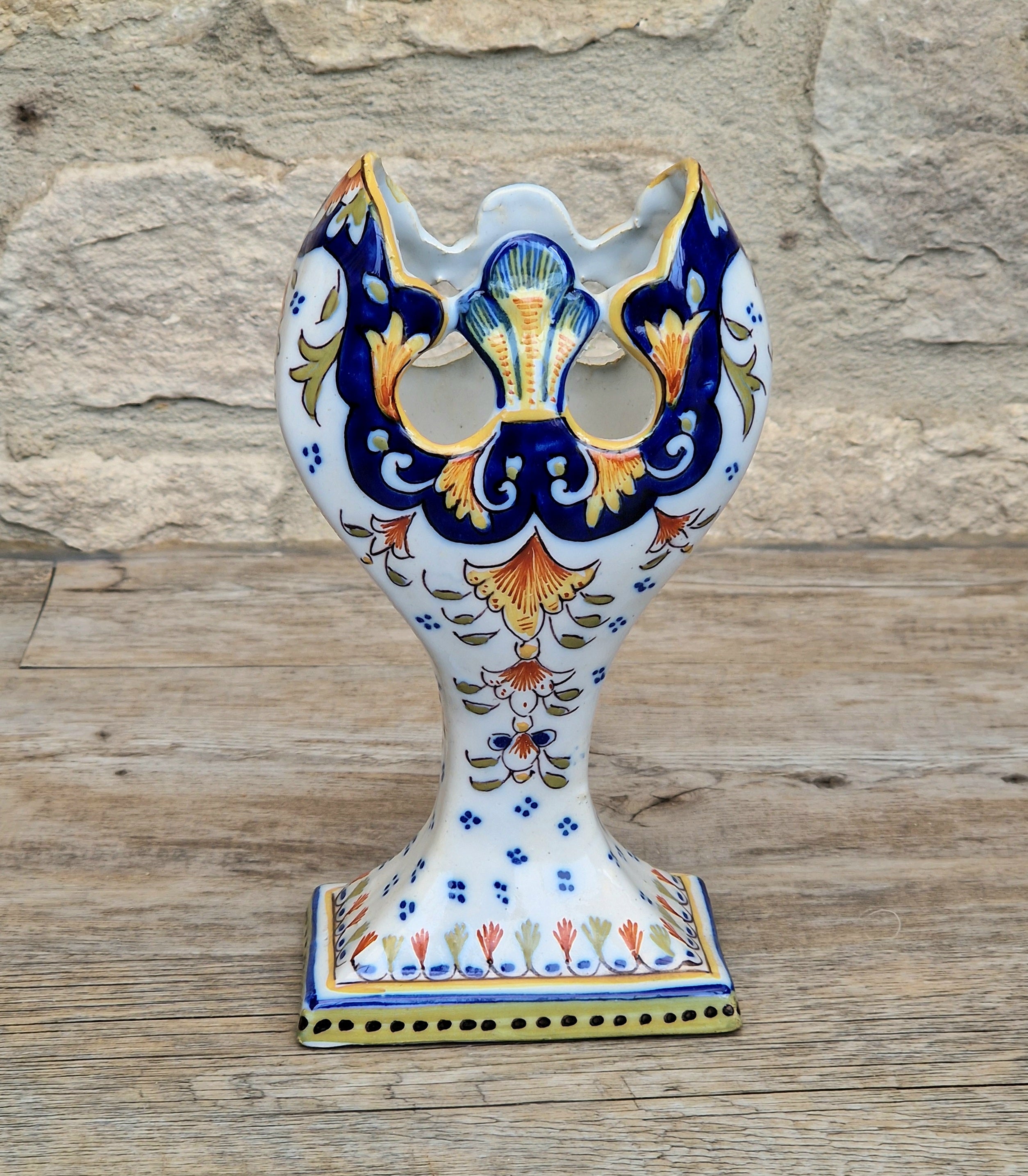 Geo Martel Faience Tulip Vase: Boulogne Sur Mer Art Nouveau Ceramic