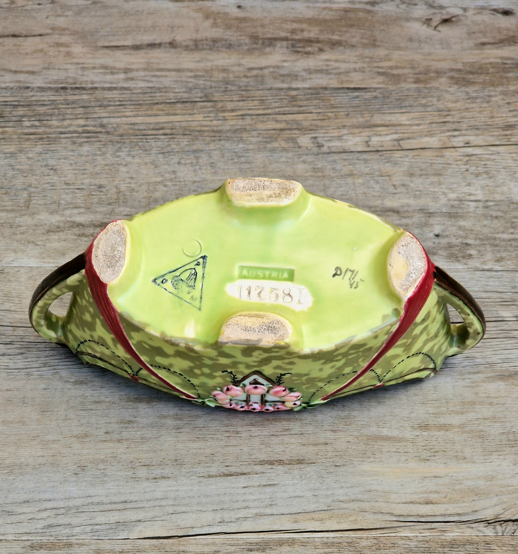 Art Nouveau Duxer Babotine Planter: Antique Hand-Painted Jardiniere
