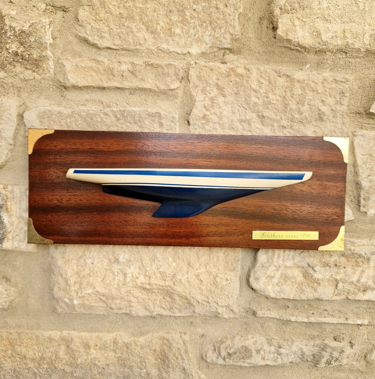 Vintage Limited Edition No 249 Southern Cross 1974 America’s Cup Yacht Half Hull Plaque