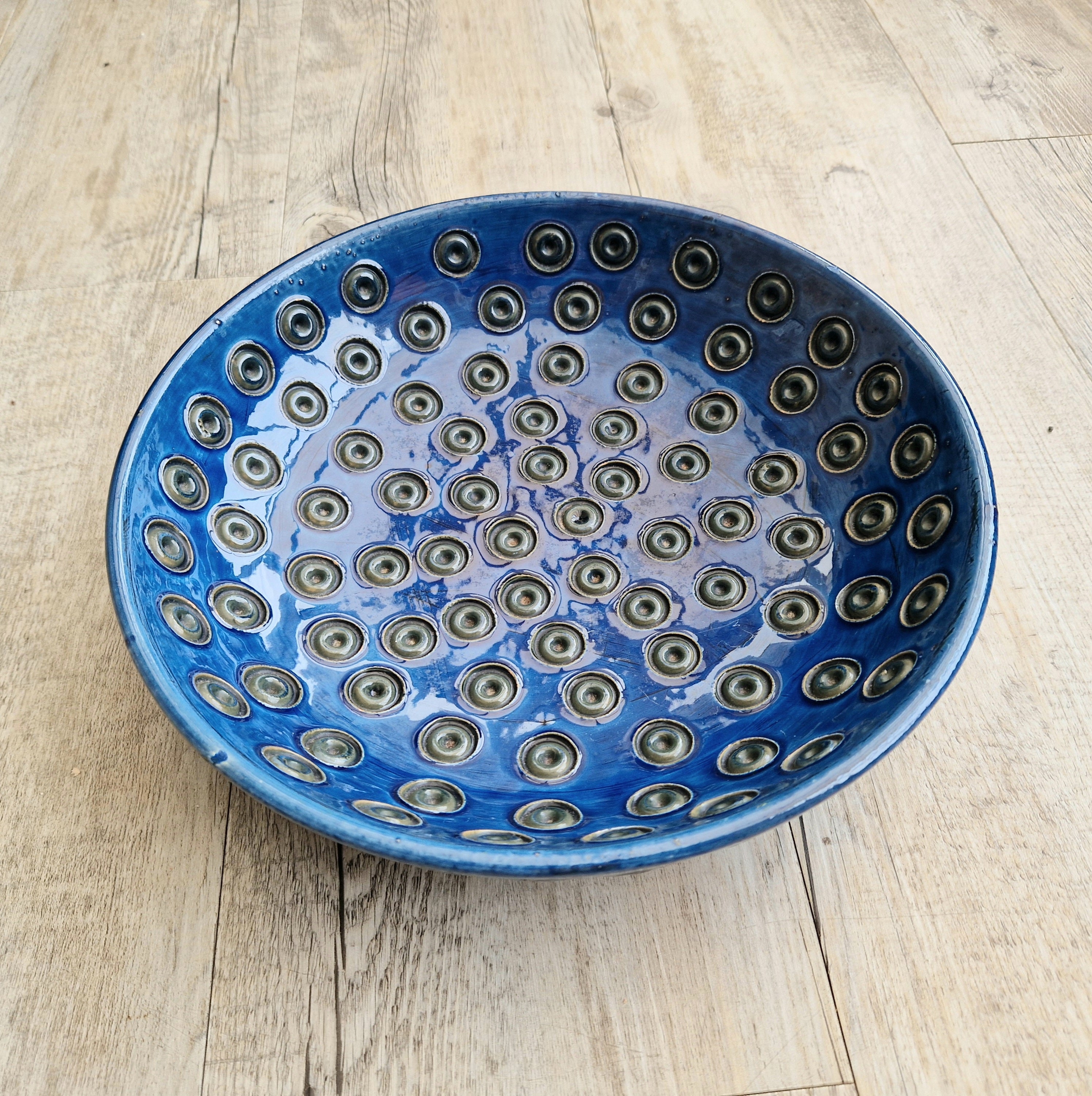 Bitossi for Rosenthal Netter: Mid-Century Blue Ceramic Bowl by Aldo Londi