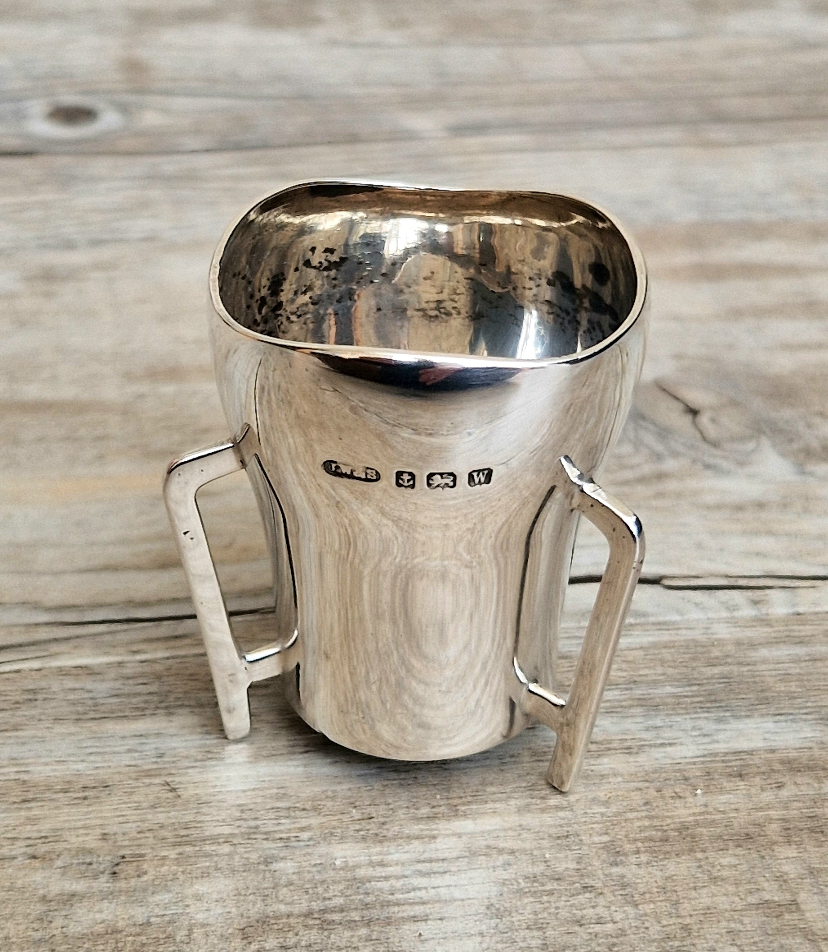 Celtic Revival Sterling Silver Mether Cup Tot Measure Birmingham 1921 James Woods & Sons Rare