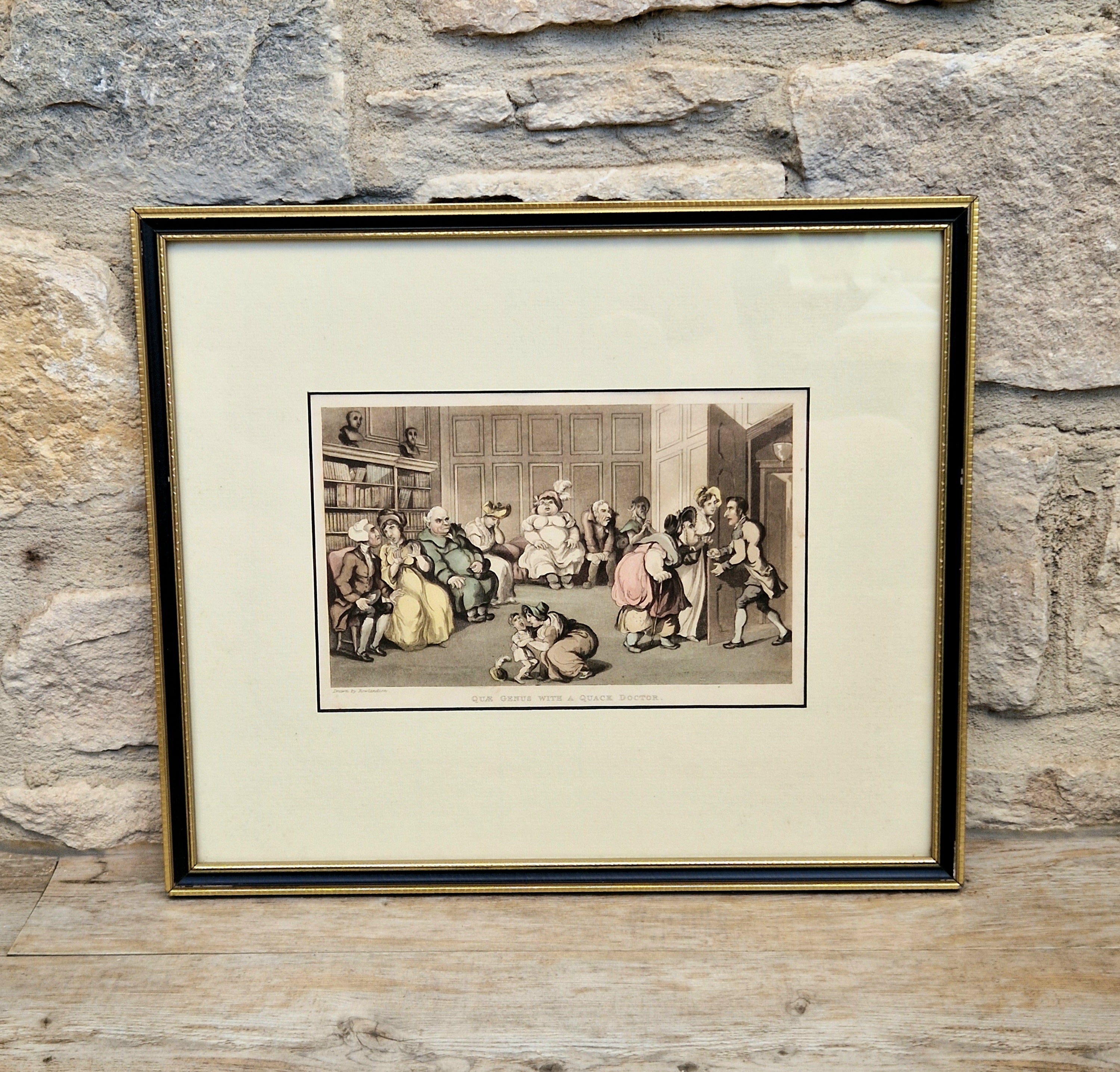 Thomas Rowlandson Lithograph Print 'Quae Genus, With A Quack Doctor' Framed Wall Art