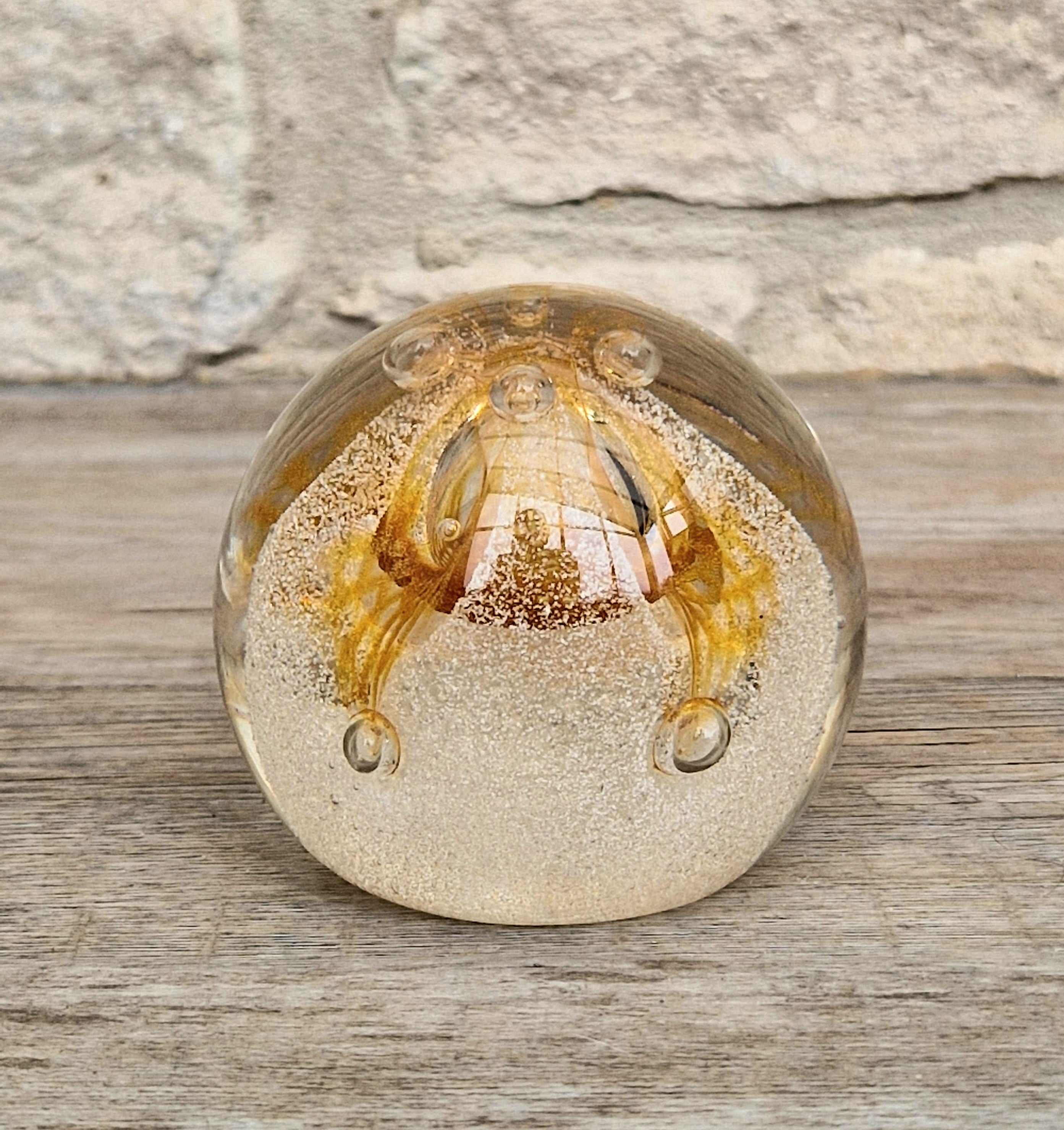 Vintage Caithness Congratulations Glass Paperweight Margot Thomson P65135 8cm