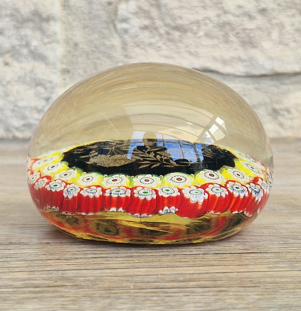 Libra Astrological Murano Art Glass Paperweight Ferro & Lazzarini 1980 Italy