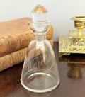 Antique Engraved Glass Worcester Condiment Bottle c.19th Century Fine Copper Wheel Engraving  Glass Stopper English