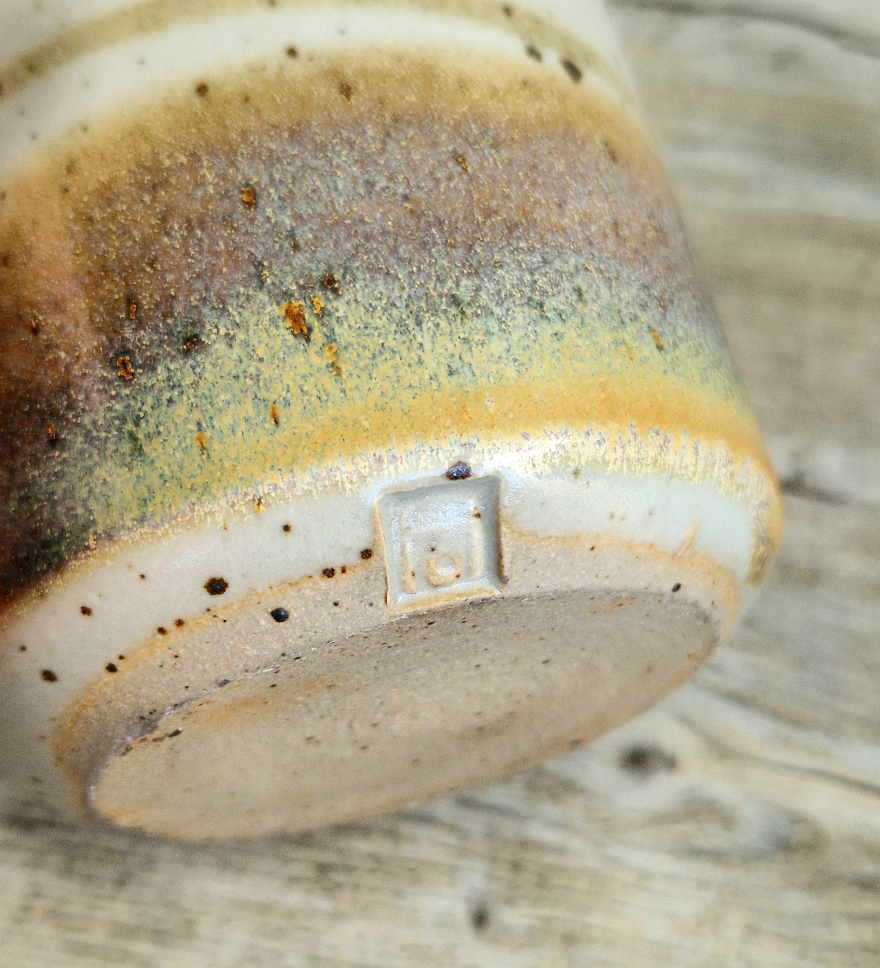 Vintage Oldrich Asenbryl Sarn Pottery 28cm Stoneware Bottle Vase Welsh Studio Ceramic 1970s