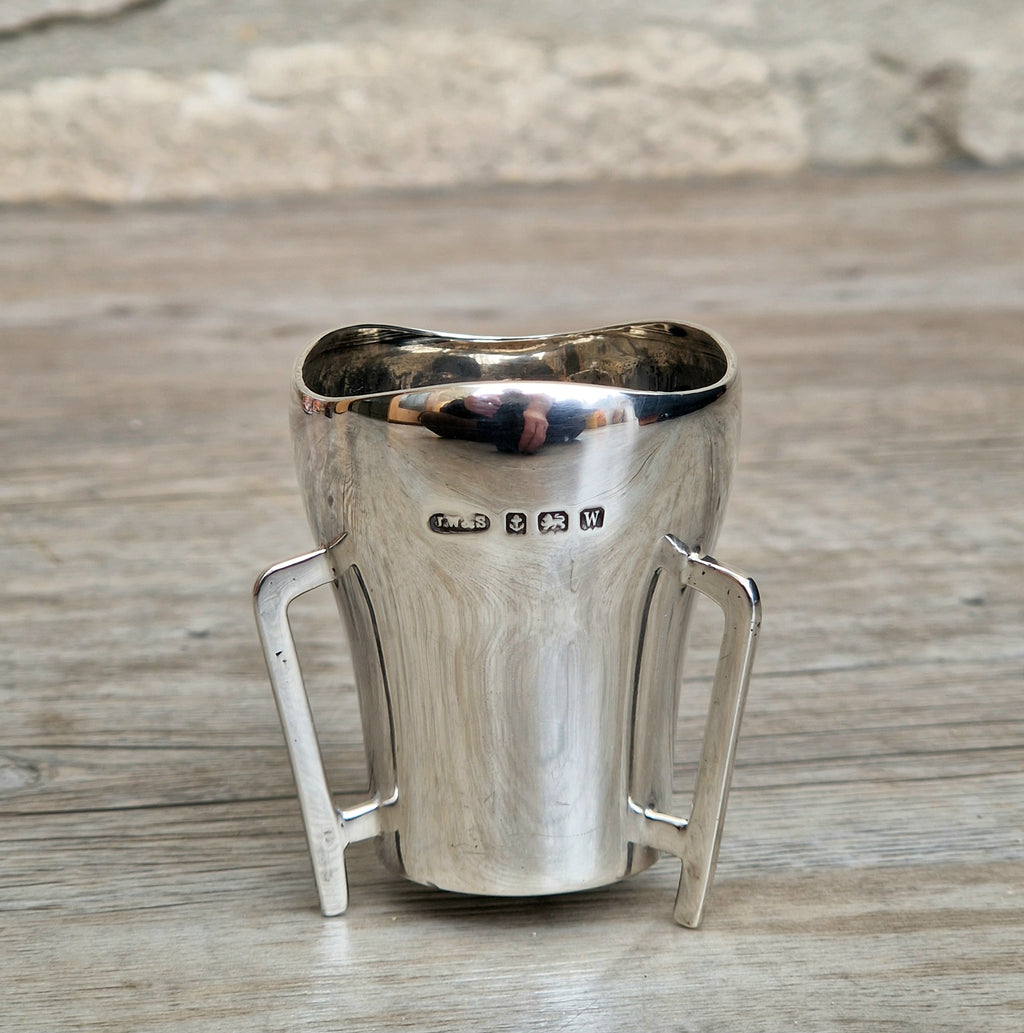 Celtic Revival Sterling Silver Mether Cup Tot Measure Birmingham 1921 James Woods & Sons Rare