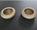 Vintage Pair Brass Tribal Bangle Bowls Vide Poche Small Mcm Brass Coffee Table Bowls