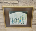 Lowry Under the Arch (1961) Framed Print Vintage 1970s Industrial England Art Collectible 32cm X 15cm