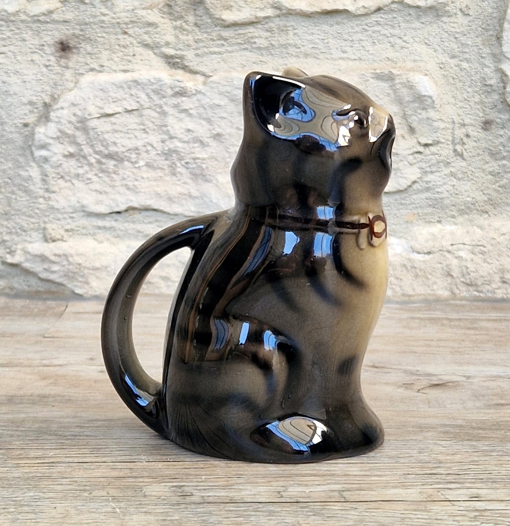 Vintage 1970's Tony Wood Studio Ceramic Bengal Cat Creamer Jug