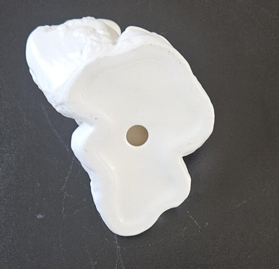 Small Vintage Ceramic White Frog Toad Ornament 9cm X 6cm Tall White