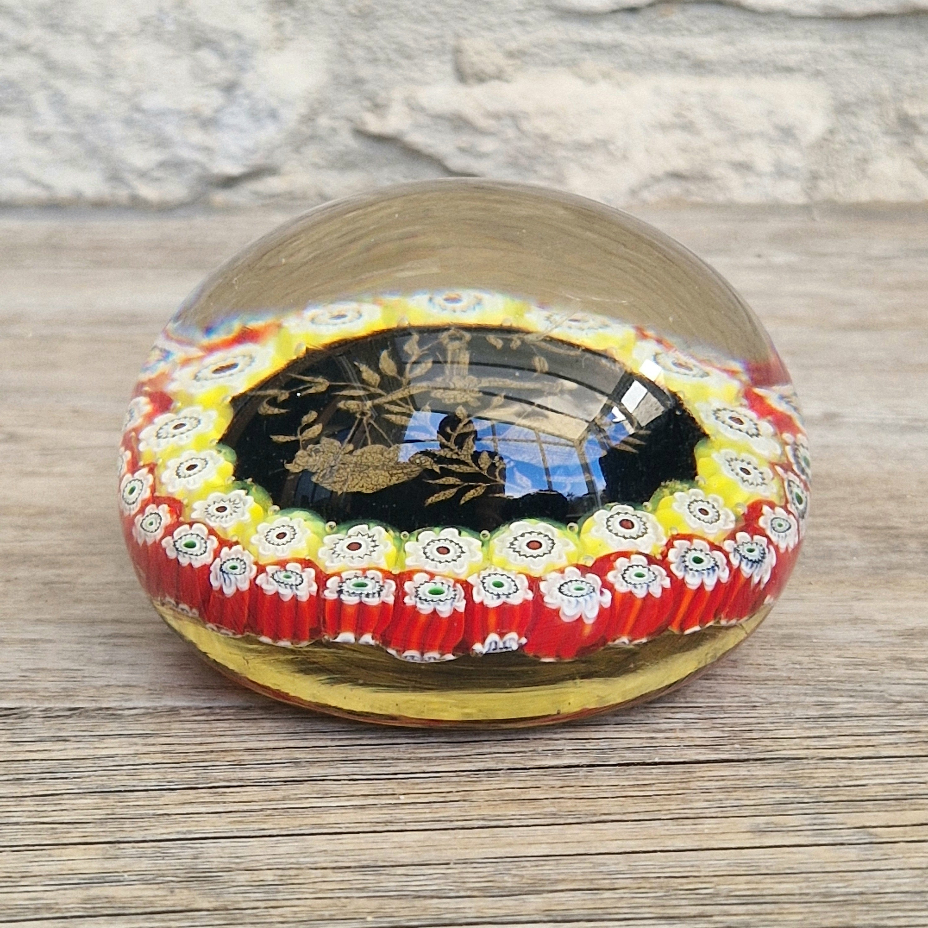 Libra Astrological Murano Art Glass Paperweight Ferro & Lazzarini 1980 Italy
