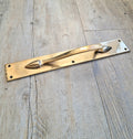Art Nouveau Solid Brass Door Pull Hande & Back Plate Antique 15" (38cm)