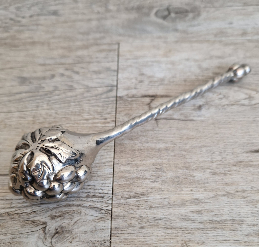 Vintage Silver Plated Silea Bunch of Grapes Style Champagne Bubble Keeper