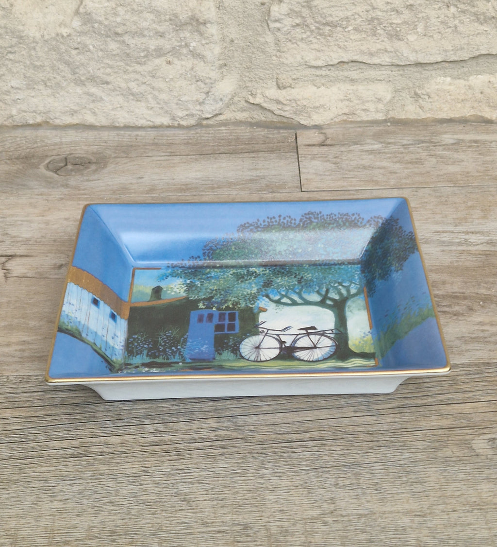 Vintage Goebel Rosina Wachtmeister Ceramic Art Tray 'Unter Der Linde'