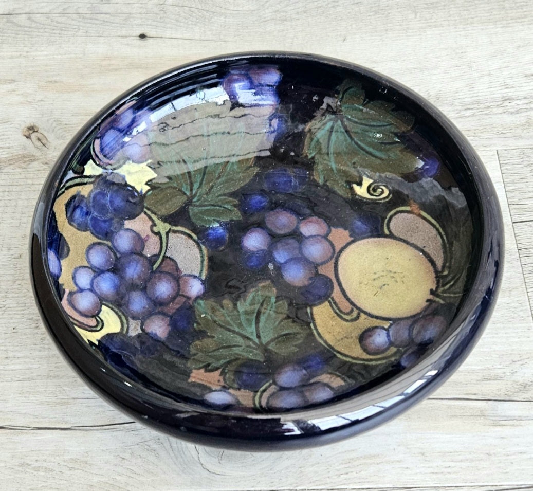 Arts & Crafts Low Fruit Bowl Still Life Fruit Antique Made in England
