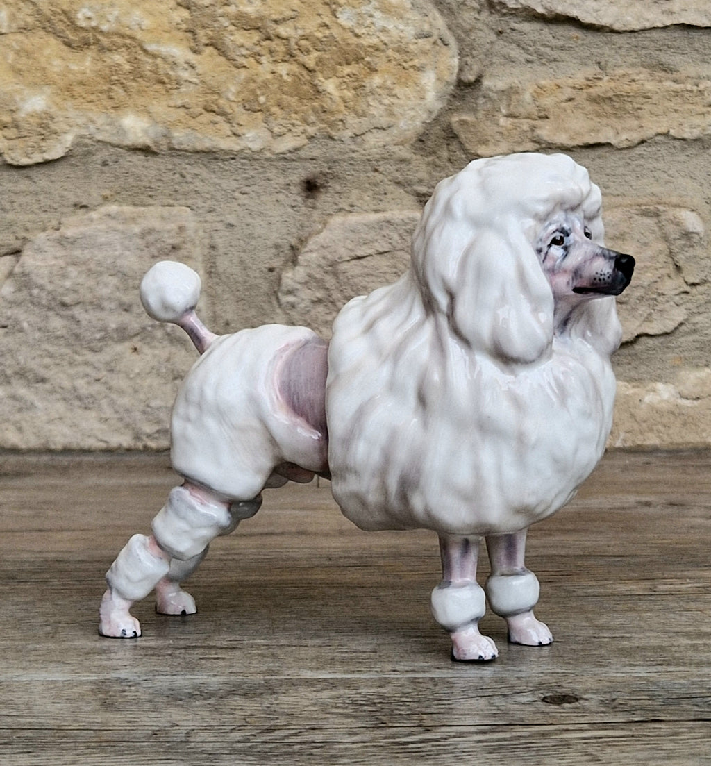 Royal Doulton Vintage White Poodle Dog Ceramic Figurine HN2631 by Peggy Davis 1952-85