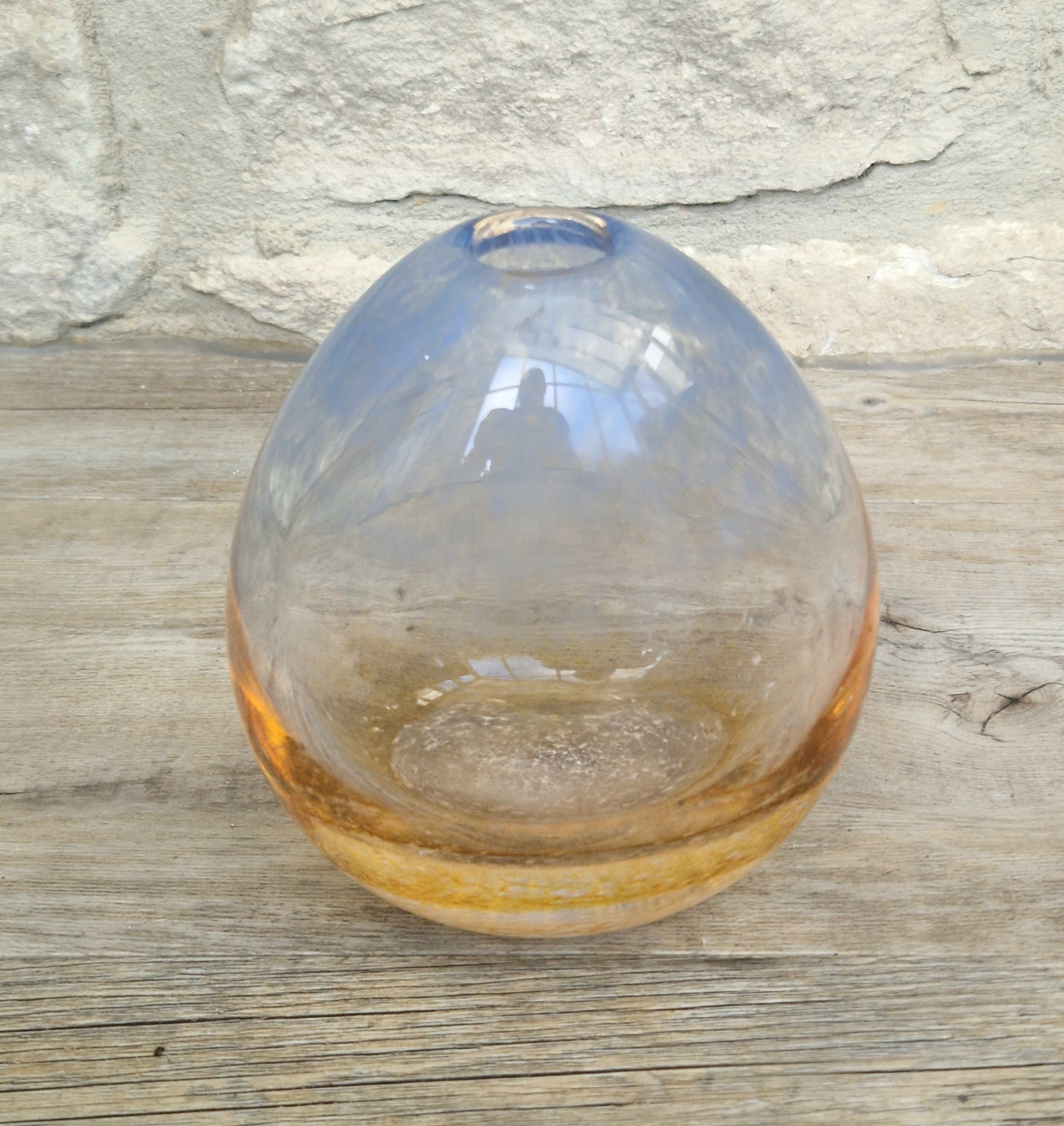 Caithness Studio Glass Vase by Denis Mann Sky & Sand Series Vintage Decor