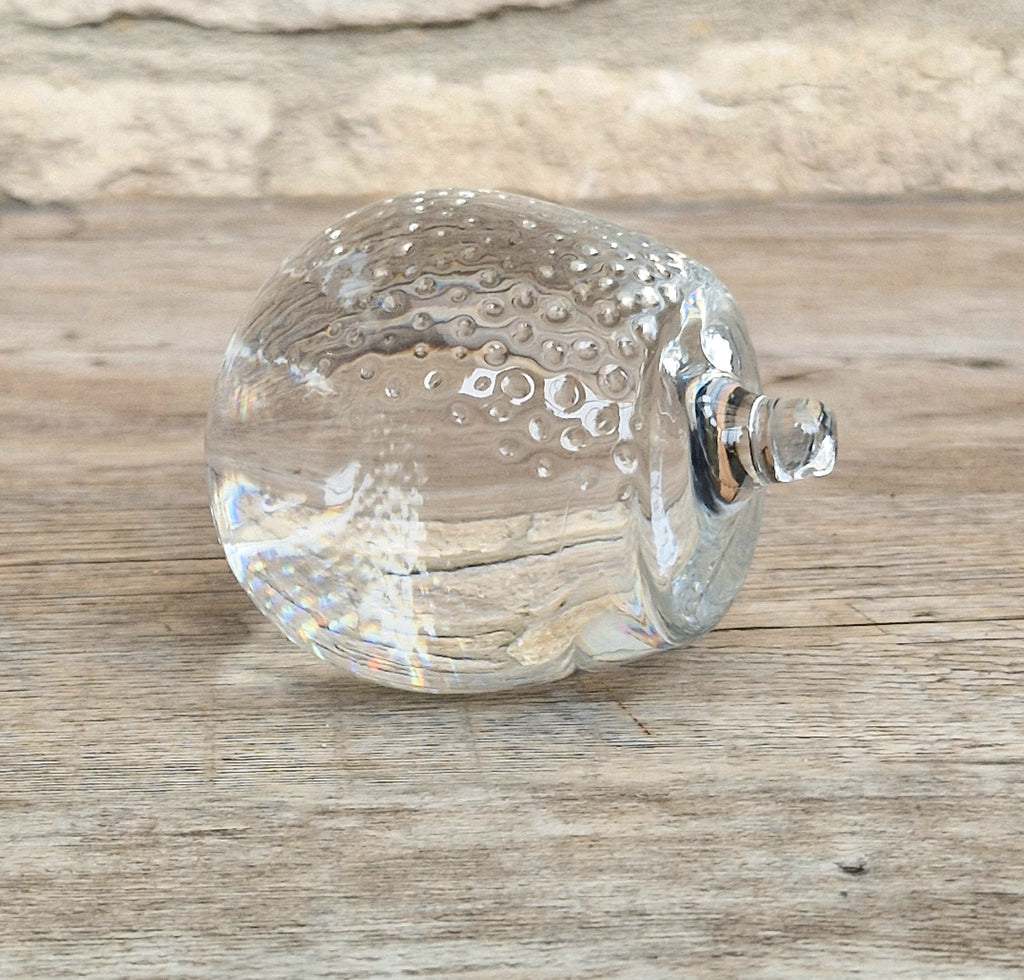 Holmegaard Art Glass Hedgehog Figurine Ornament Rare Mid Century Vintage Denmark