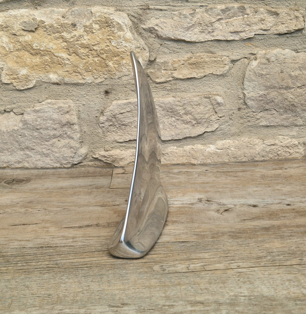 Vintage Hoselton Sailboat Stylised Aluminium Sculpture Signed Minimalist Nautical Decor