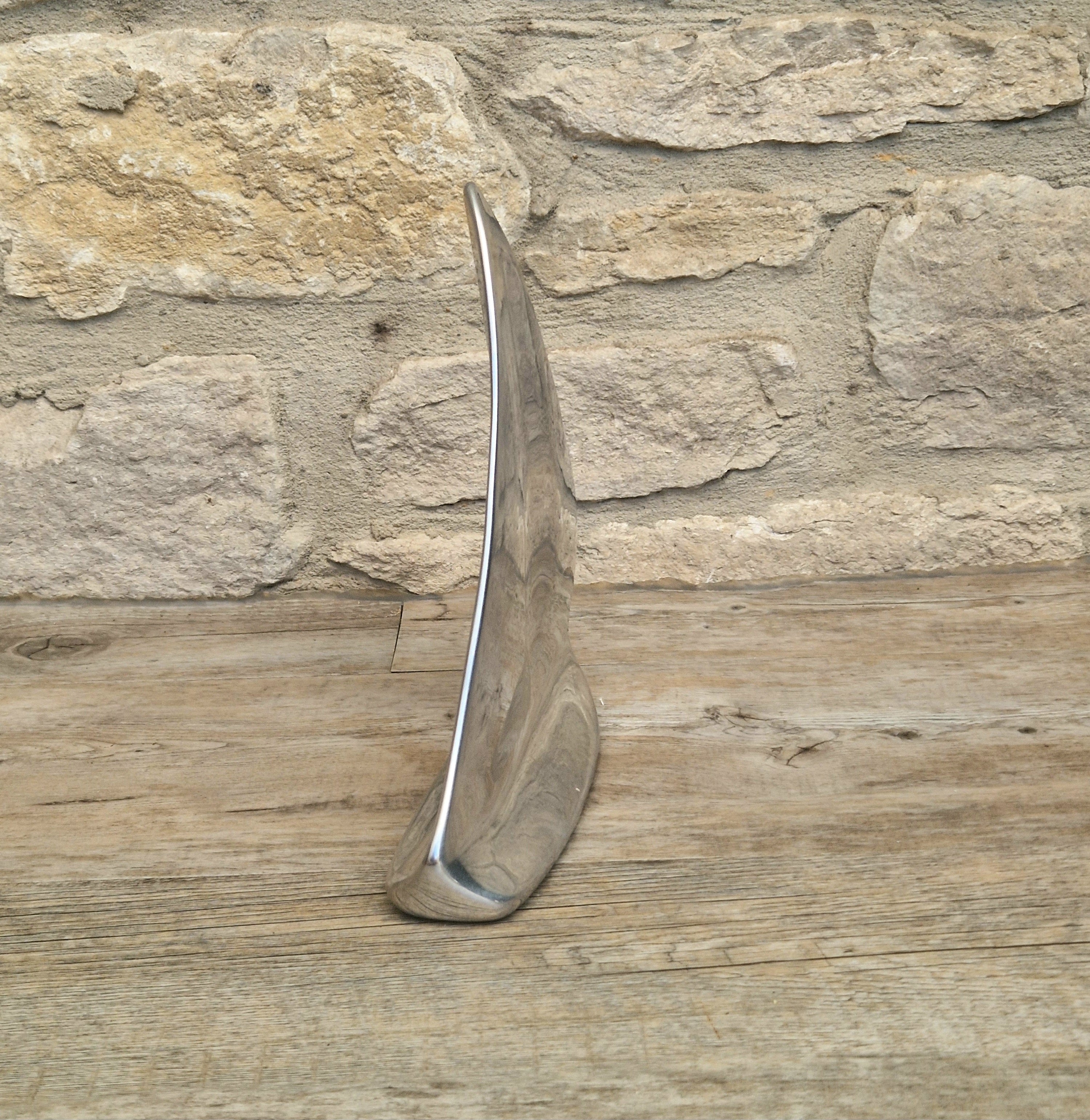 Vintage Hoselton Sailboat Stylised Aluminium Sculpture Signed Minimalist Nautical Decor