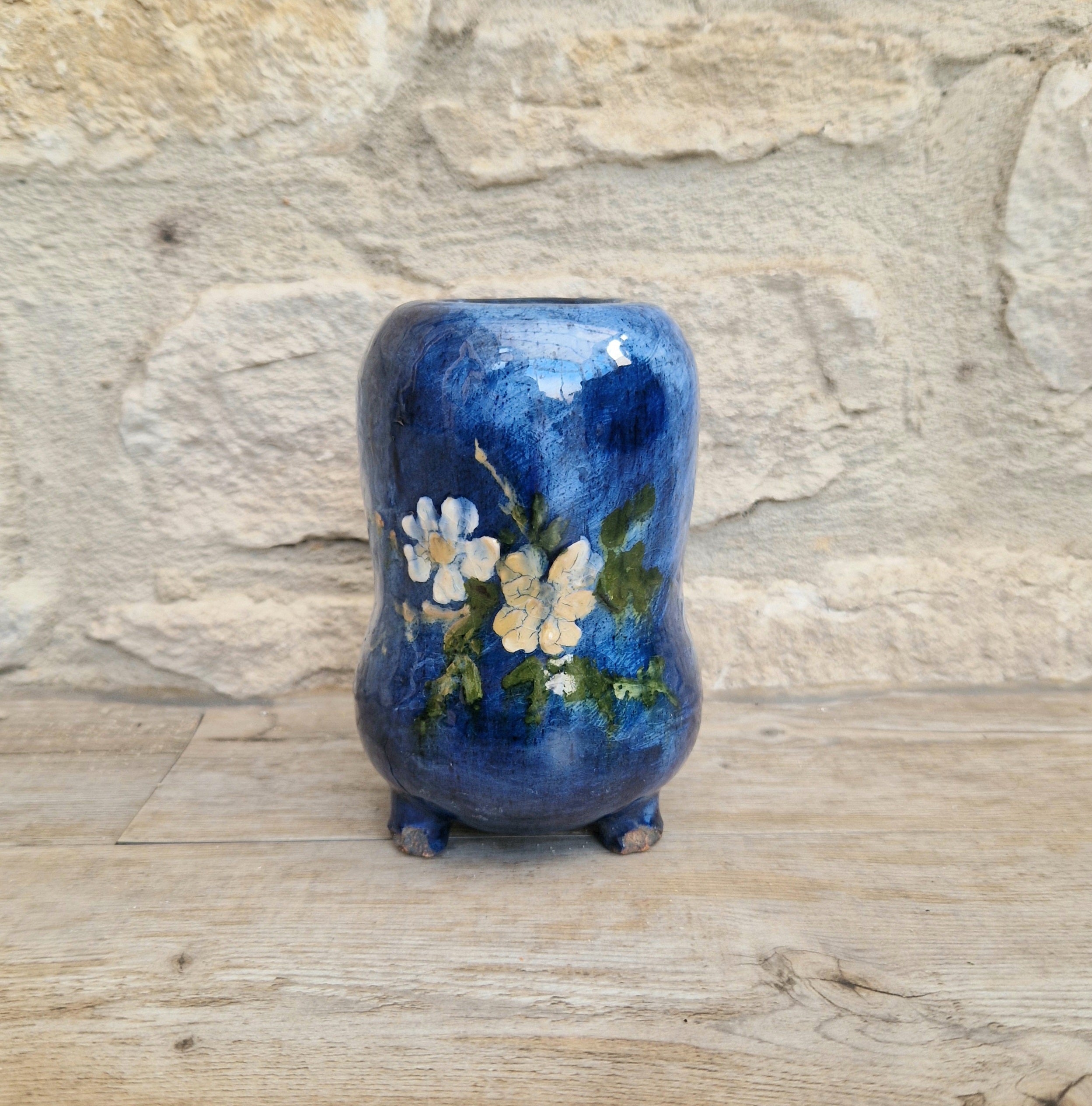 Haviland & Co. Limoges Babotine Floral Vase: Edouard Girard, 1875