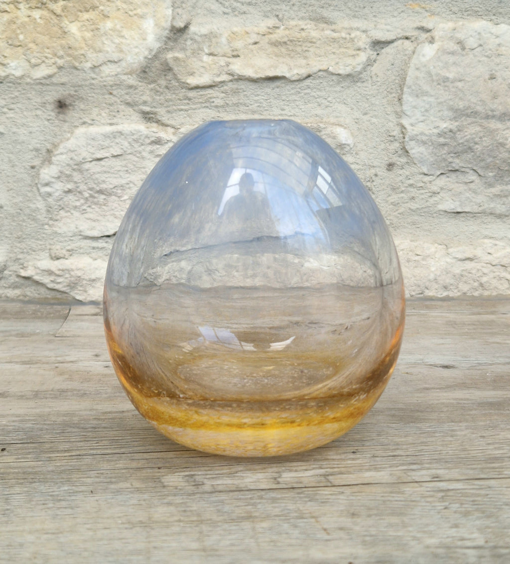 Caithness Studio Glass Vase by Denis Mann Sky & Sand Series Vintage Decor