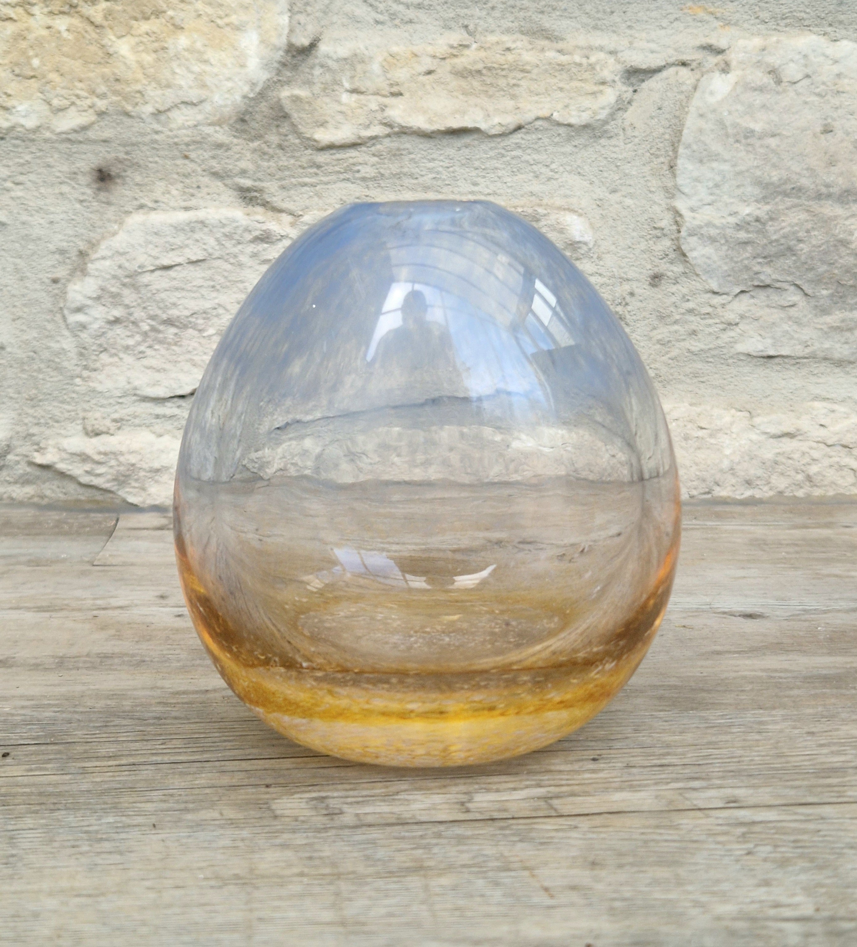 Caithness Studio Glass Vase by Denis Mann Sky & Sand Series Vintage Decor