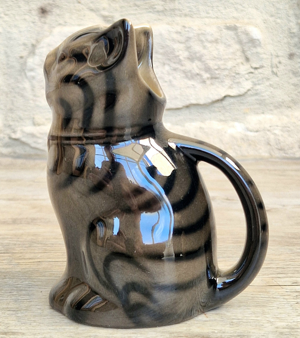 Vintage 1970's Tony Wood Studio Ceramic Bengal Cat Creamer Jug