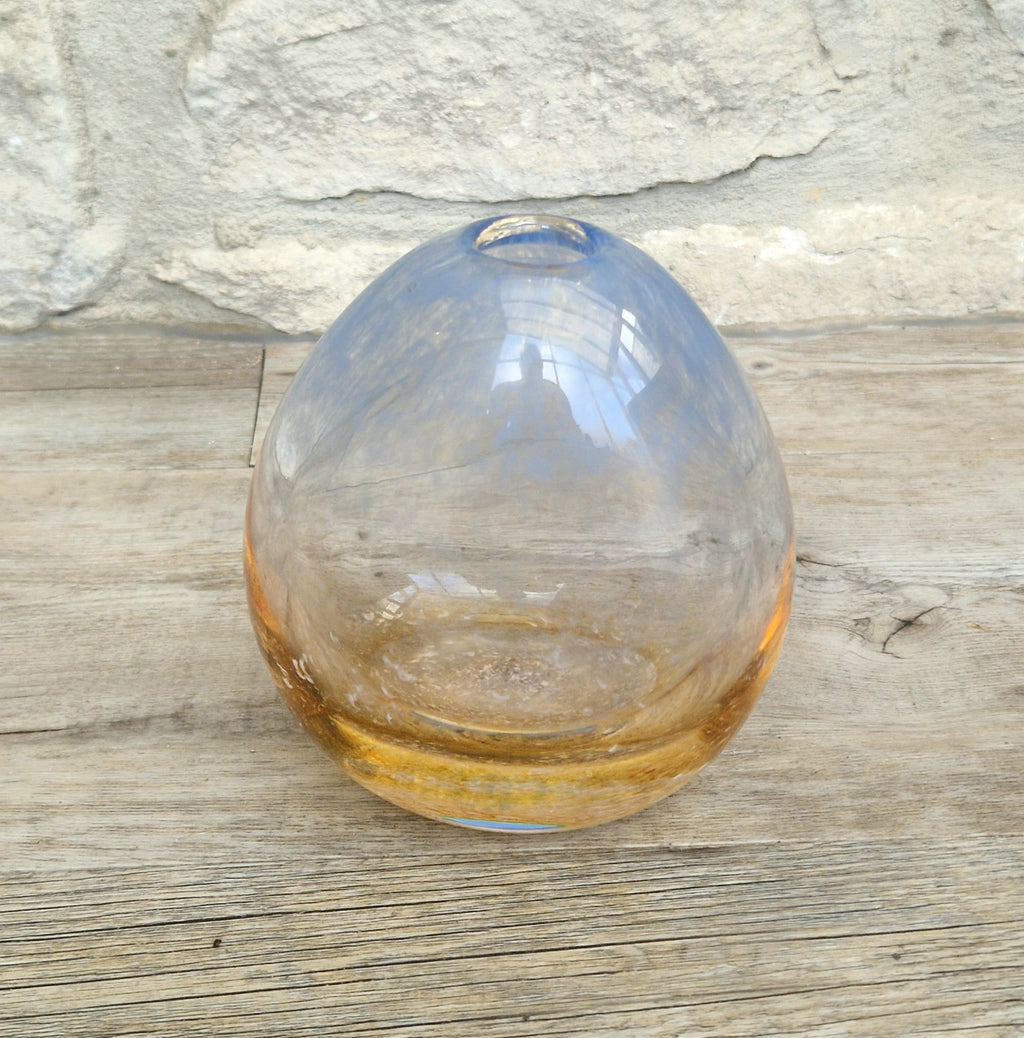 Caithness Studio Glass Vase by Denis Mann Sky & Sand Series Vintage Decor
