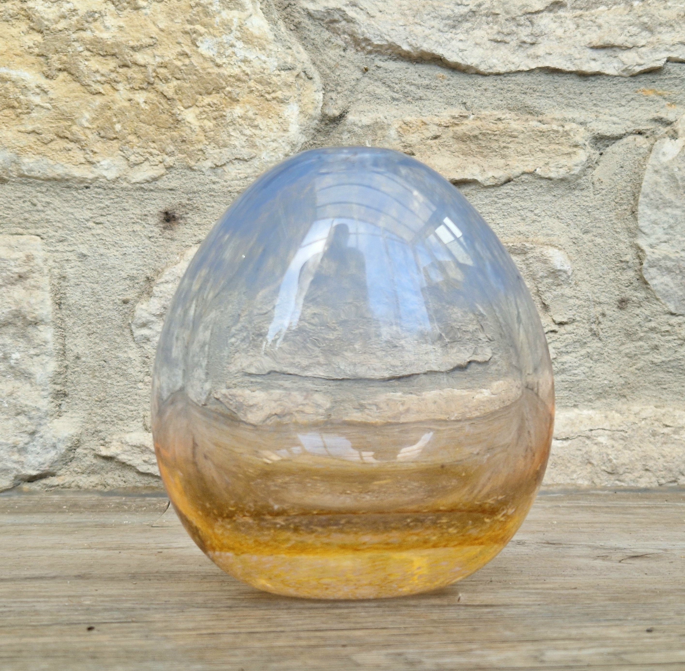 Caithness Studio Glass Vase by Denis Mann Sky & Sand Series Vintage Decor