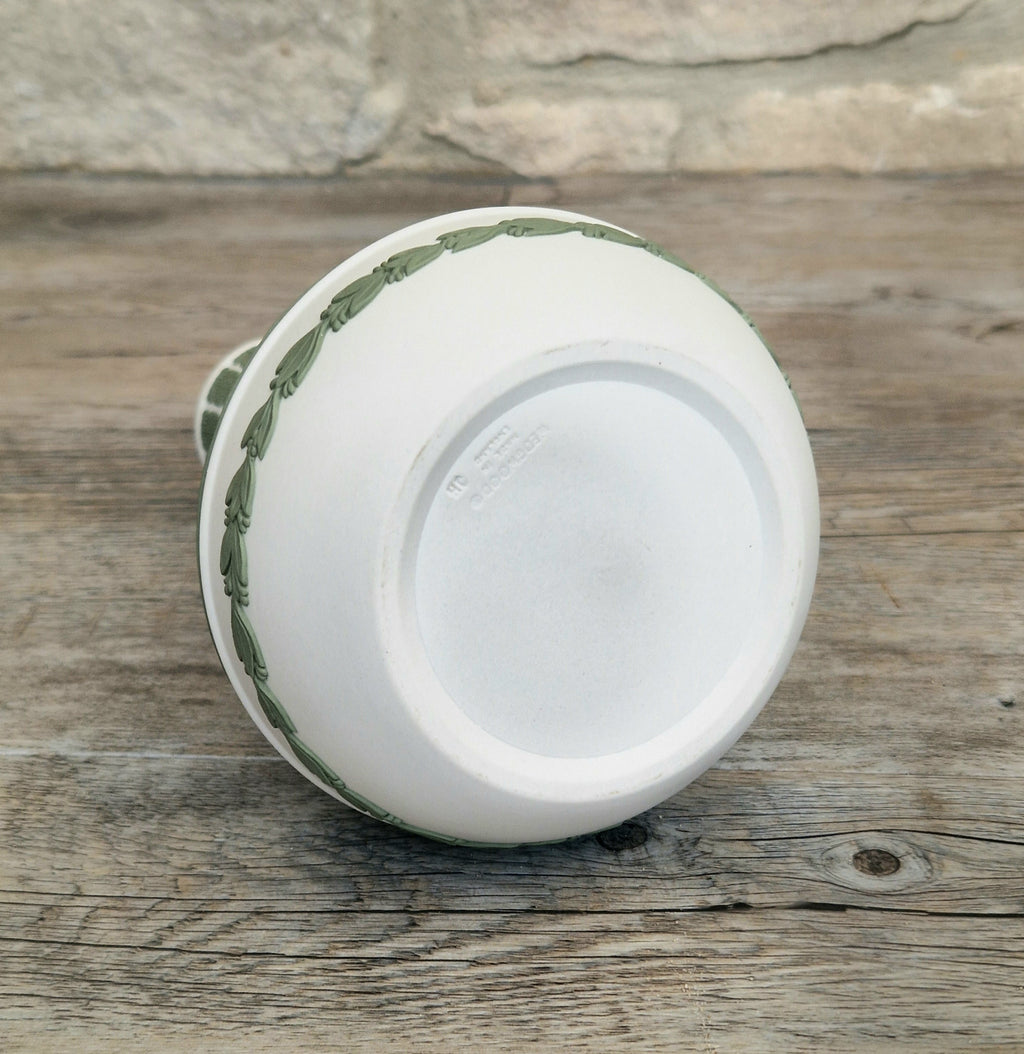 Vintage Wedgwood Jasperware Sage on White Parnassus Vase