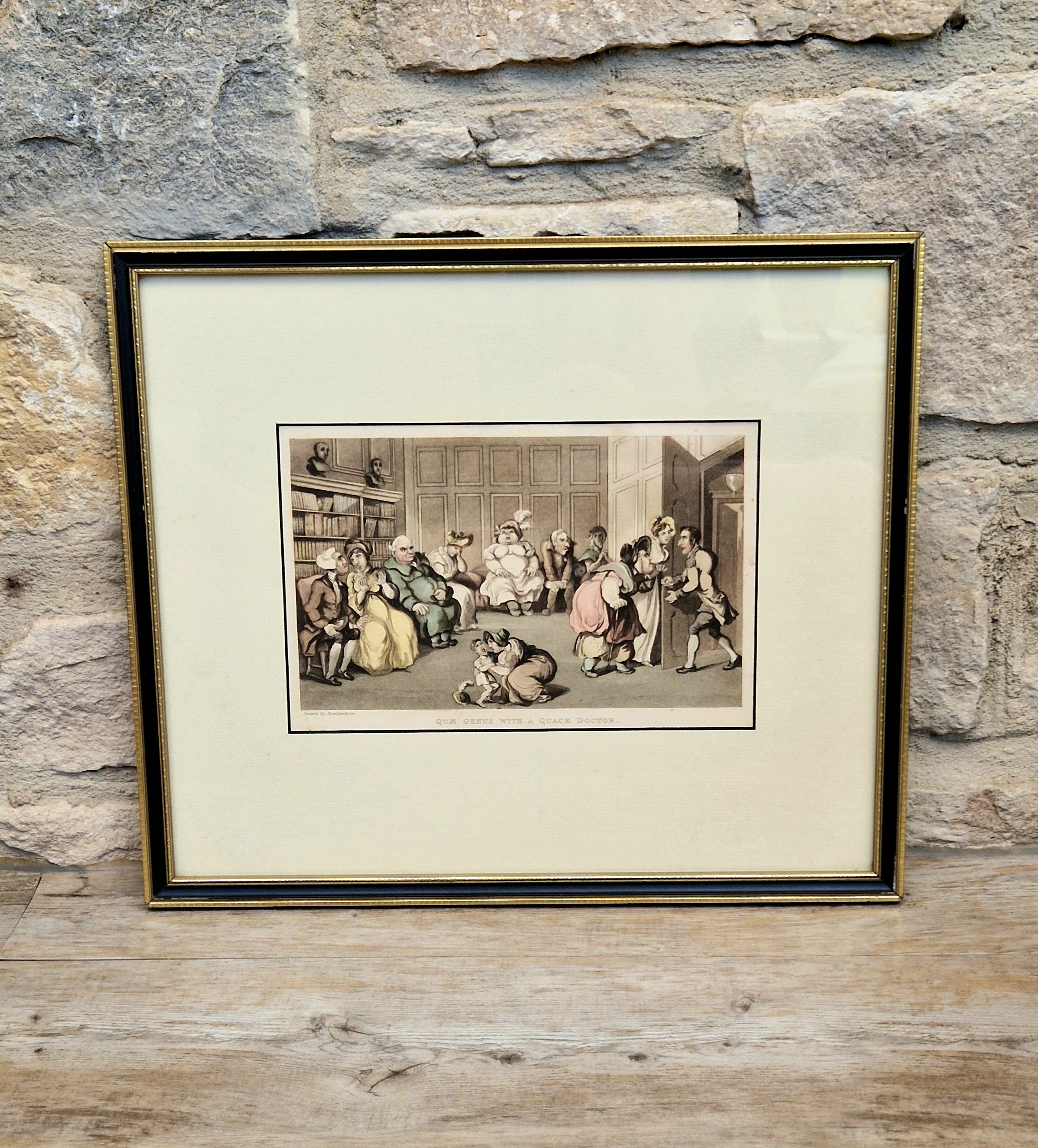 Thomas Rowlandson Lithograph Print 'Quae Genus, With A Quack Doctor' Framed Wall Art