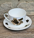 Vintage Harrods Knightsbridge London Bear Bone China Extra Large Breakfast Cup & Saucer 1 Pint