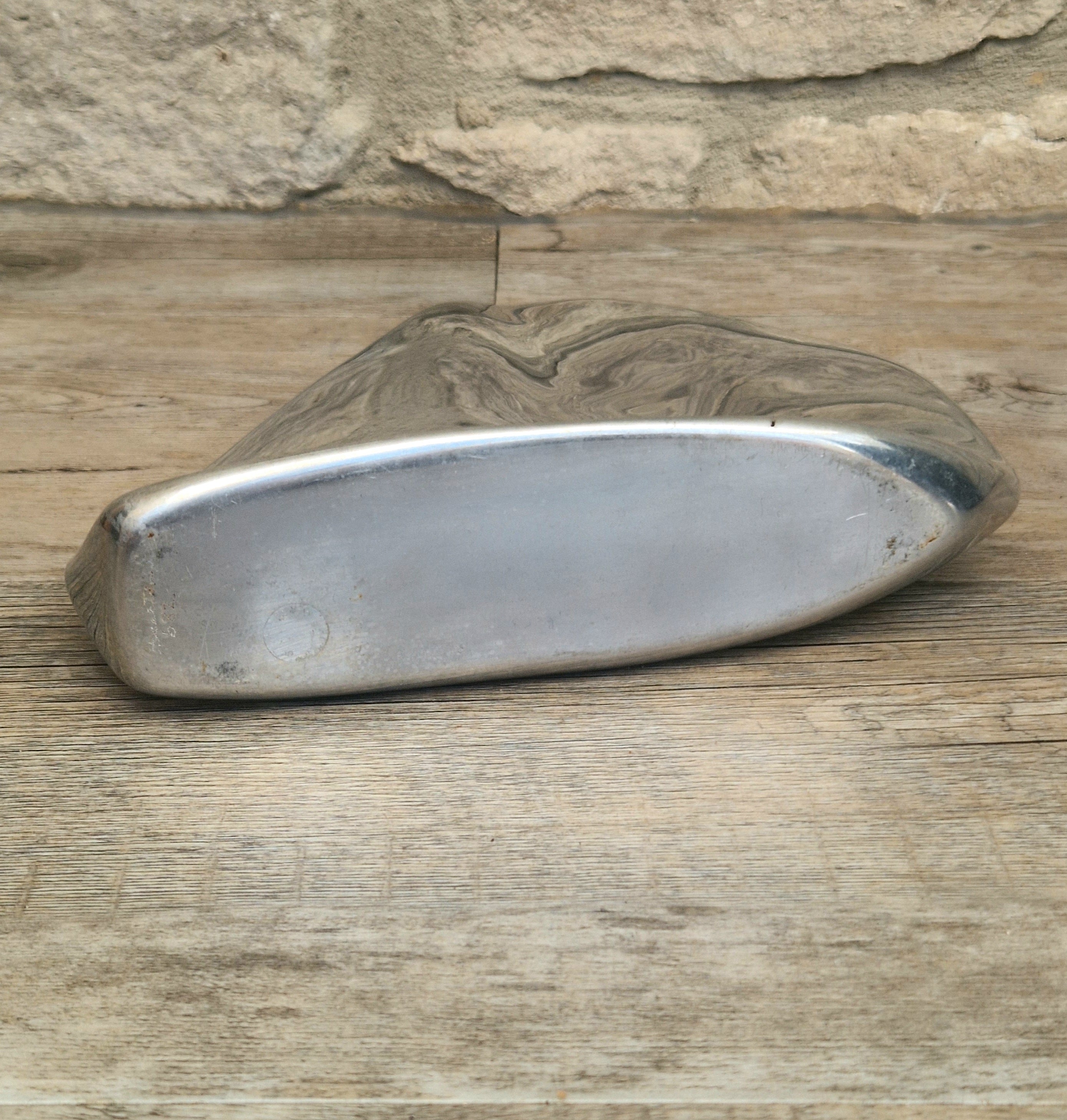 Vintage Hoselton Sailboat Stylised Aluminium Sculpture Signed Minimalist Nautical Decor