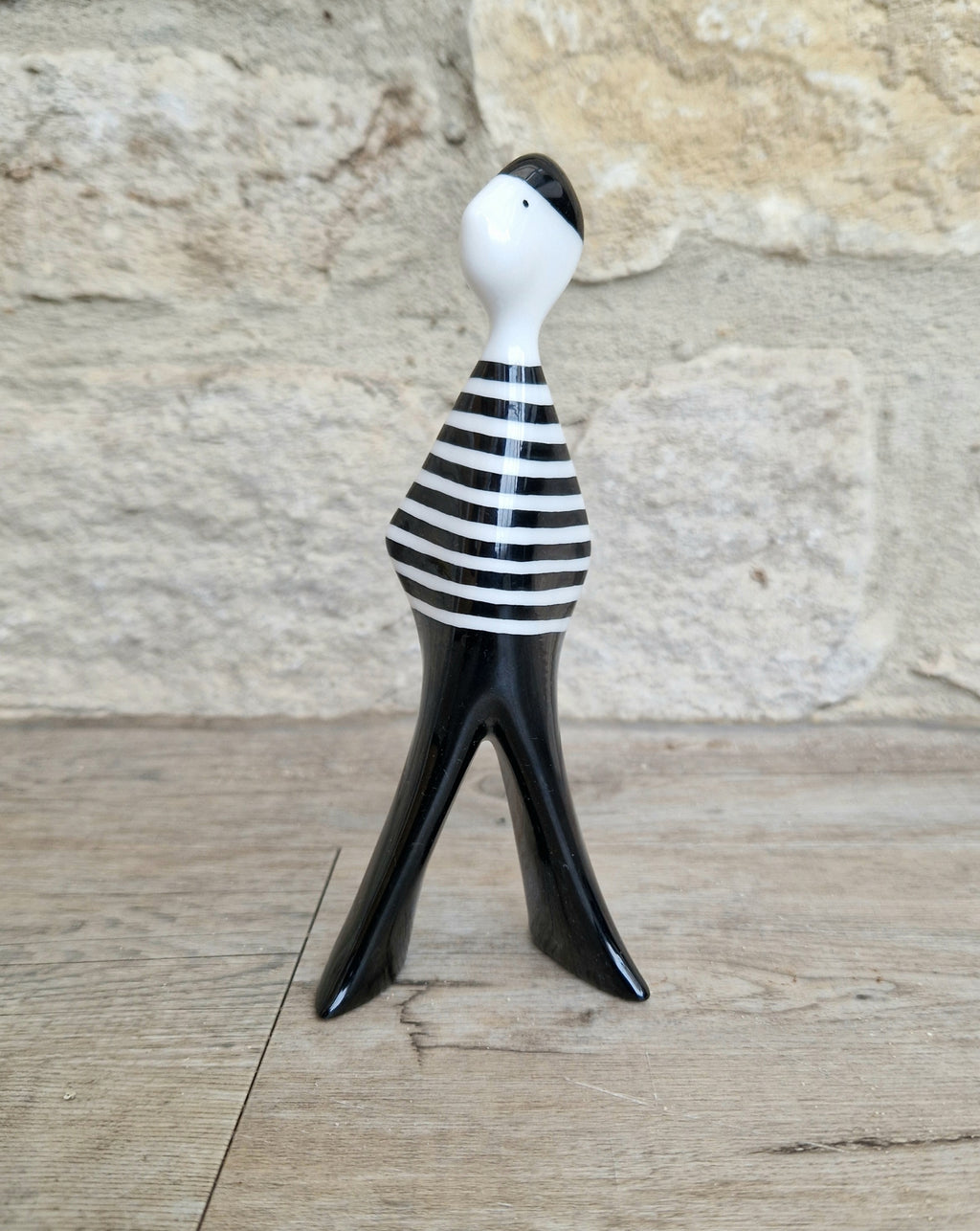 Lubomir Tomaszewski Ćmielów Fine Porcelain 'Felek Marynaz' Black & White Stripe Sailor Figure