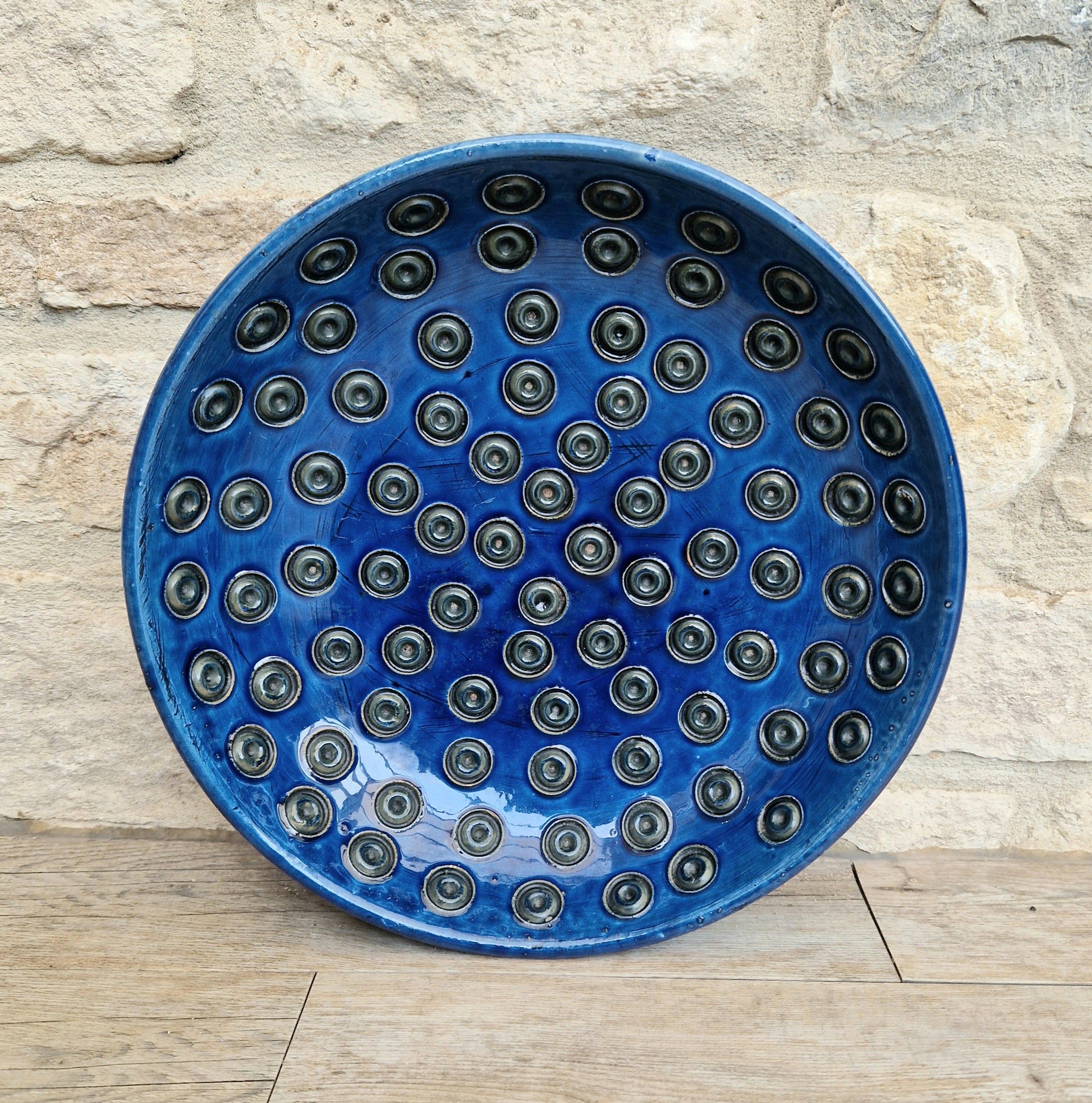 Bitossi for Rosenthal Netter: Mid-Century Blue Ceramic Bowl by Aldo Londi