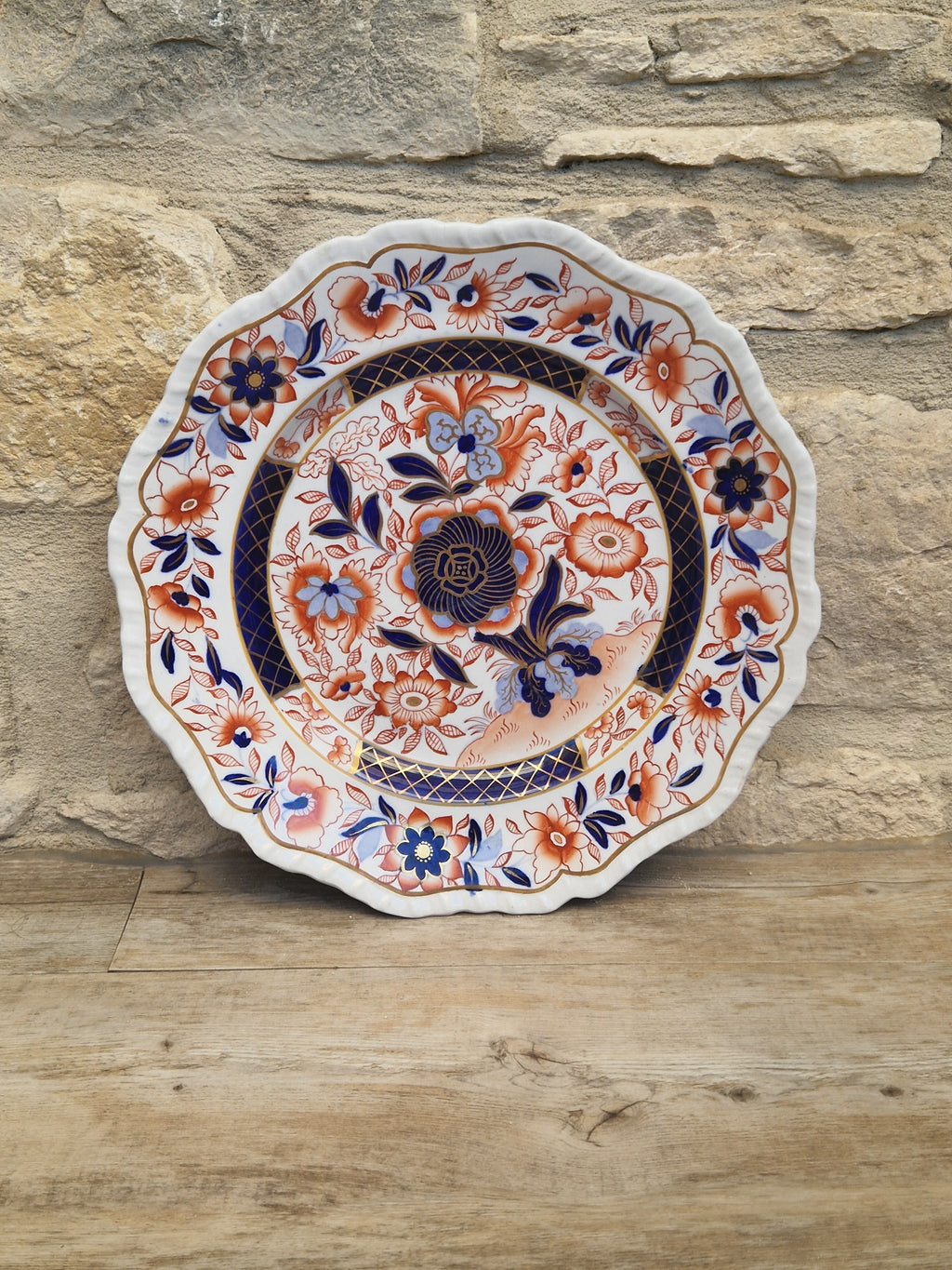 Antique 1820 Hicks Meigh Ironstone Imari Plate 26cm Stone China Pattern 13