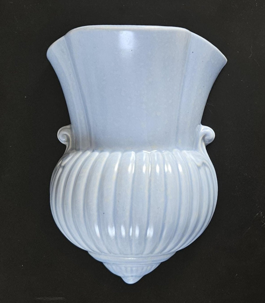 Vintage Wall Vase Crown Devon England Blue Ceramic Wall Vase Vase Urn Display Wall Mounted circa 1950-60’s