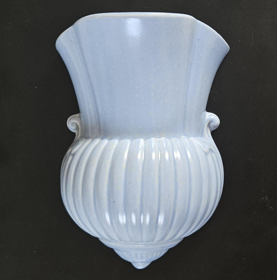 Vintage Wall Vase Crown Devon England Blue Ceramic Wall Vase Vase Urn Display Wall Mounted circa 1950-60’s
