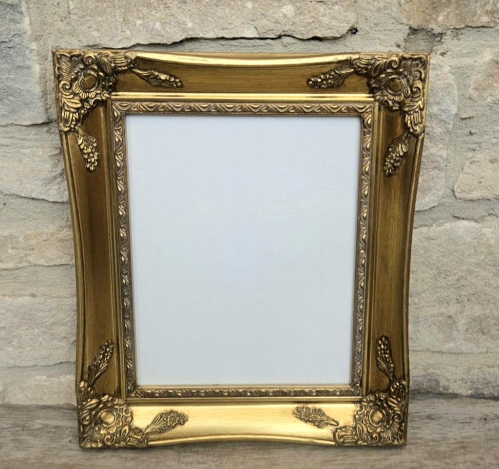 Vintage Gold Baroque Ornate Wall Picture Frame Wood For Picture 10" X 8"
