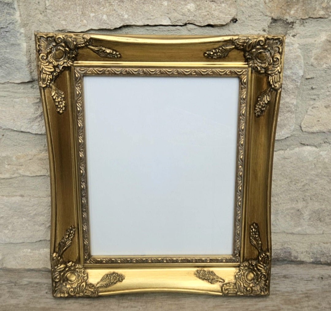 Vintage Gold Baroque Ornate Wall Picture Frame Wood For Picture 10" X 8"