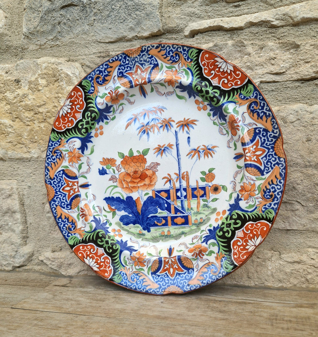 Rare Antique Mason’s Ironstone Imari Pattern Plate, Circa 1820 Georgian Staffordshire Pottery, Excellent Display Condition