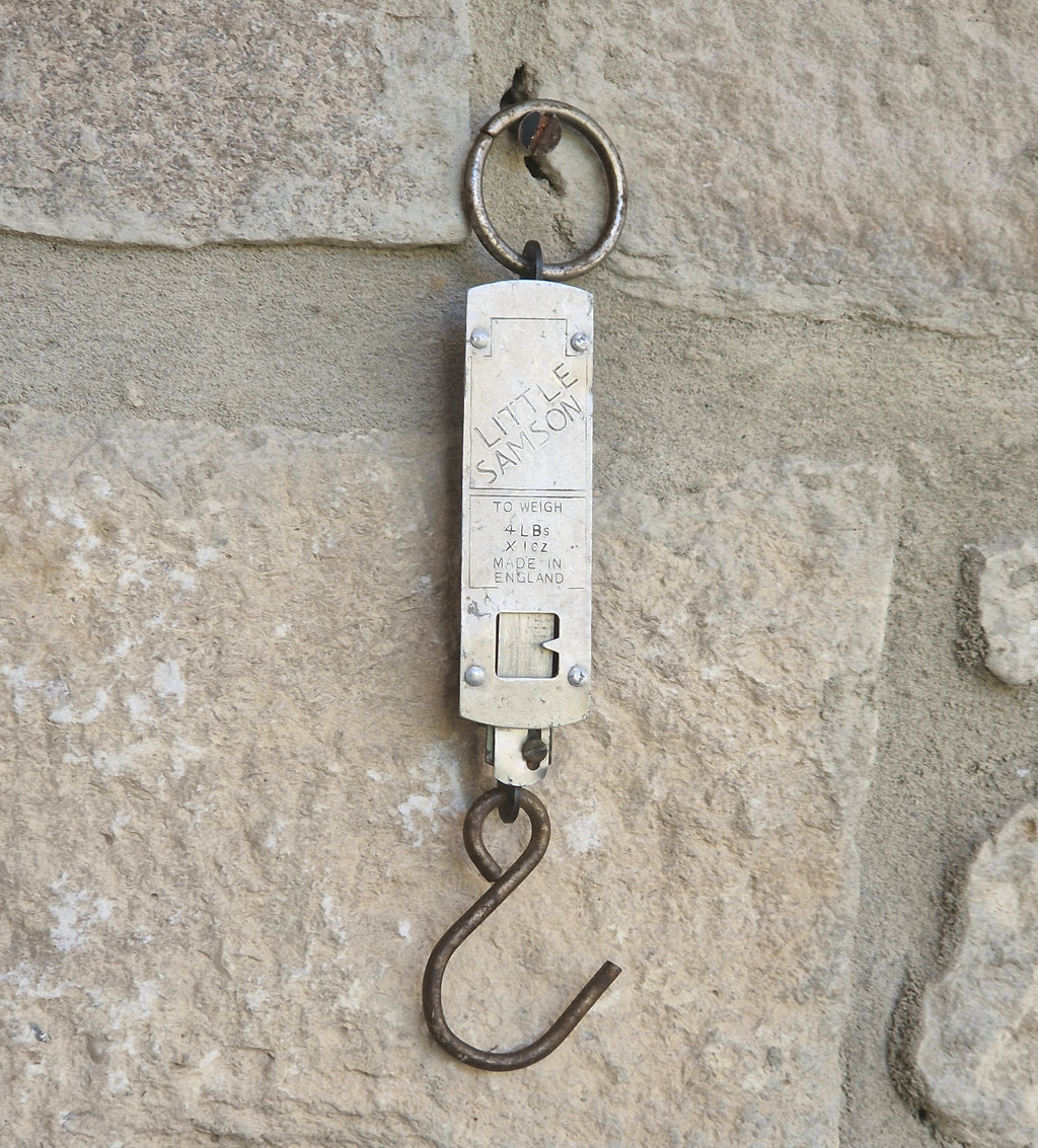 Vintage Salter Little Samson Pocket Scale Hanging Spring Balance Fishing Scales Made England