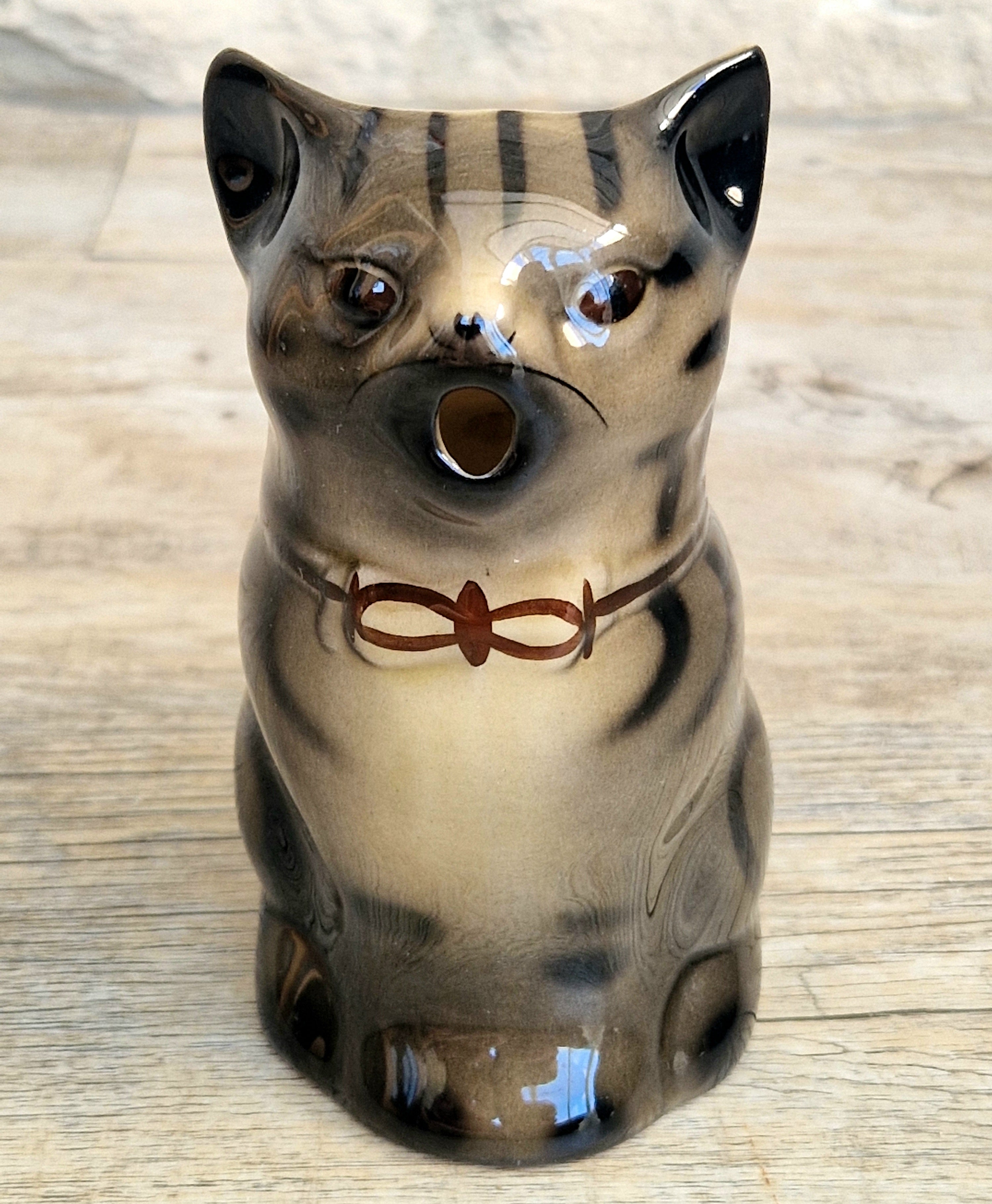 Vintage 1970's Tony Wood Studio Ceramic Bengal Cat Creamer Jug