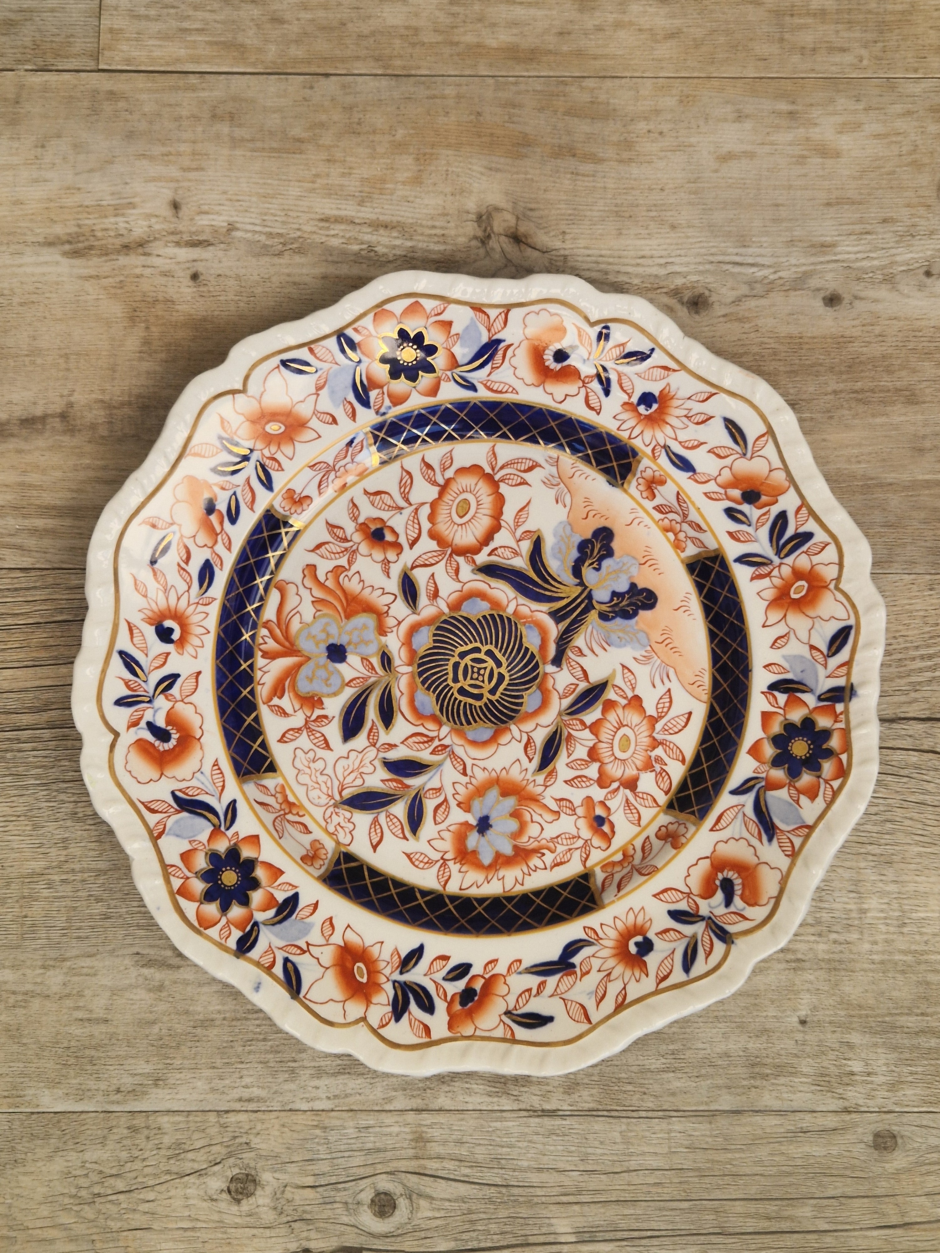 Antique 1820 Hicks Meigh Ironstone Imari Plate 26cm Stone China Pattern 13